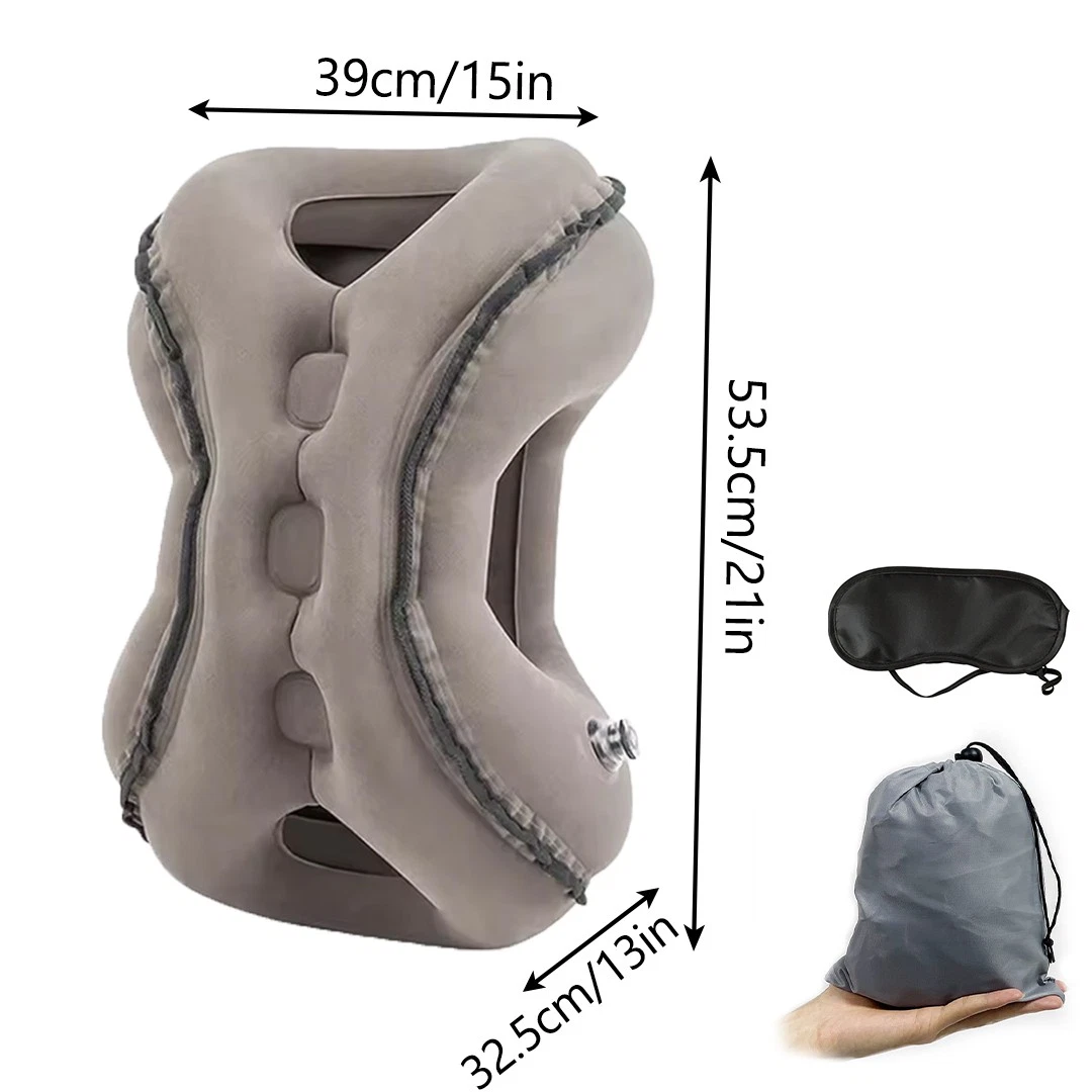 Inflatable Travel Pillow for Airplane Support Head office Car Neck Pillow New