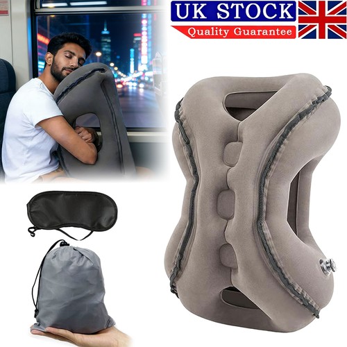 Inflatable Travel Pillow for Airplane Support Head office Car Neck Pillow New