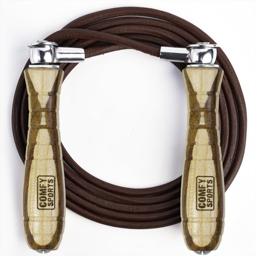 Comfy Jump Rope Exercise Boxing MMA Training HeavyDuty Skipping Weighted Leather