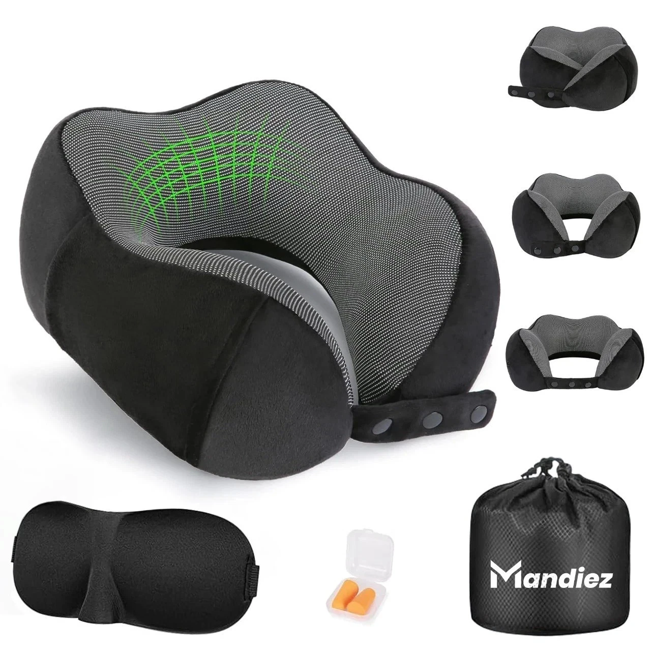 Memory Foam U Shaped Travel Pillow Neck Support Soft Head Rest Plane Car Cushion